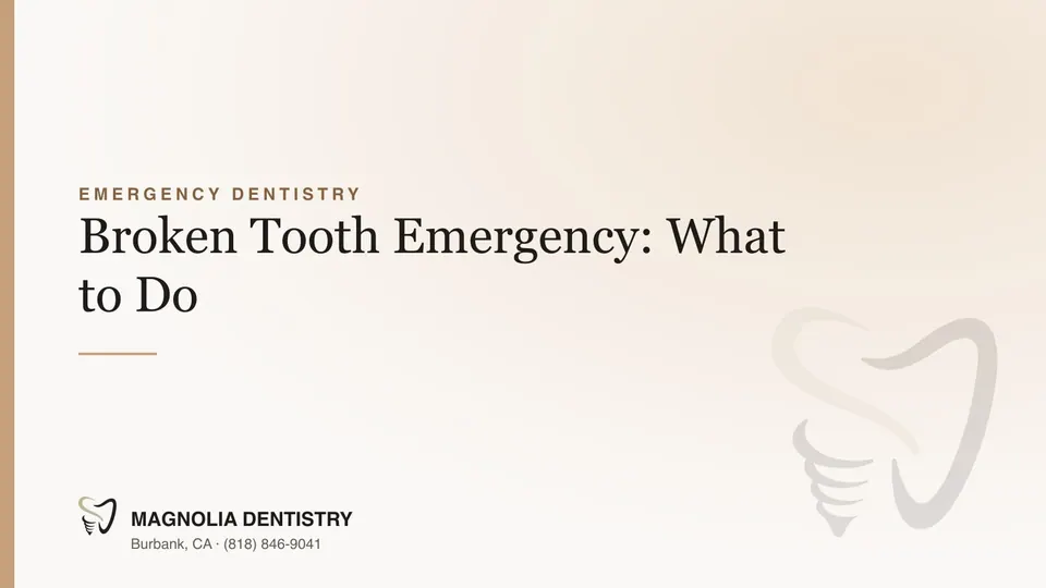 Patient with a broken tooth calling an emergency dentist