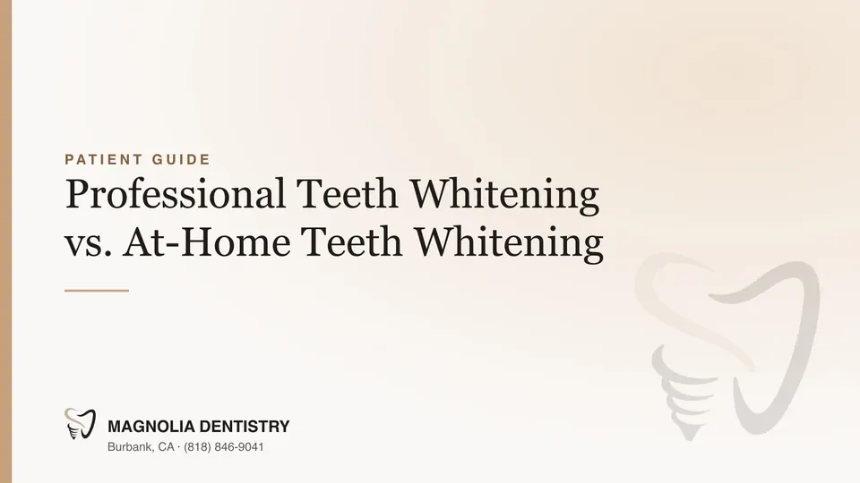 Professional Teeth Whitening vs. At-Home Teeth Whitening