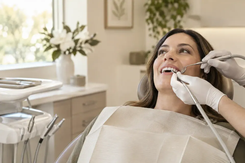 Dental cleaning and gum-health assessment during preventive care