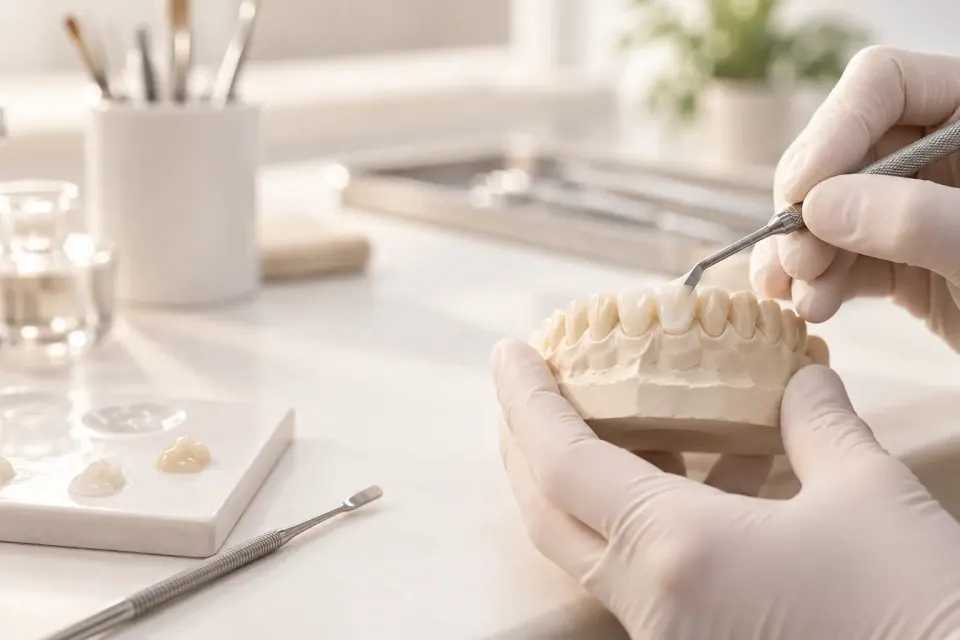 Cosmetic dental bonding consultation for a chipped or uneven tooth