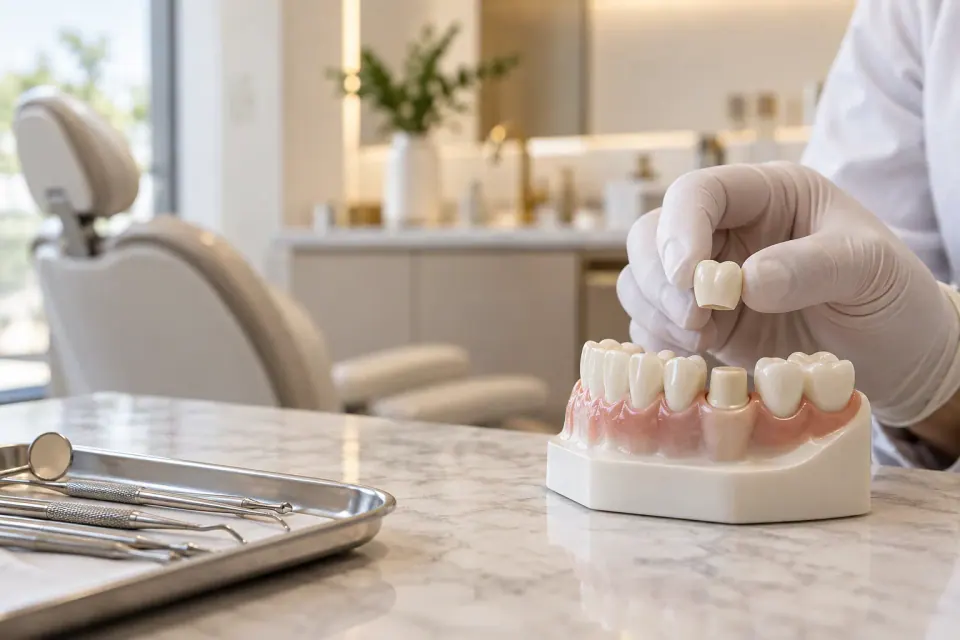 Dental crown treatment planning for a damaged tooth